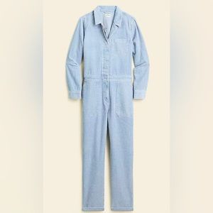 J. Crew Foundry Garment-dyed Indigo Corduroy Coveralls- size 0 NWT!